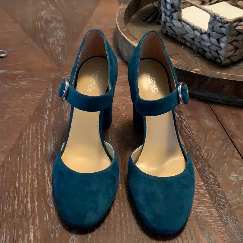Michael Kors Teal Suede Heel